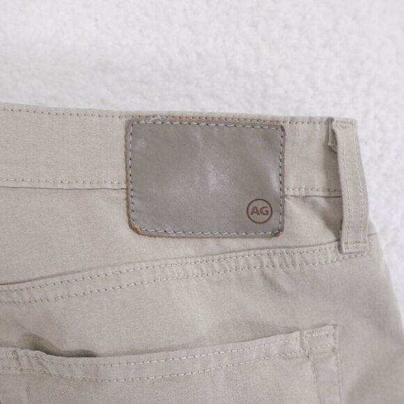 AG Adriano Goldsmied Everett Slim Straight Beige Cream Jeans 39/24 Mid Rise - Picture 5 of 11